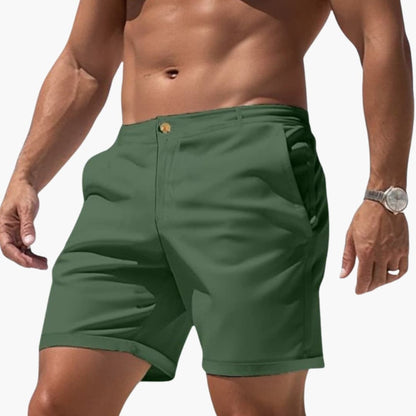 Men's Slim Shorts Zipper Closure Cuffed Hems