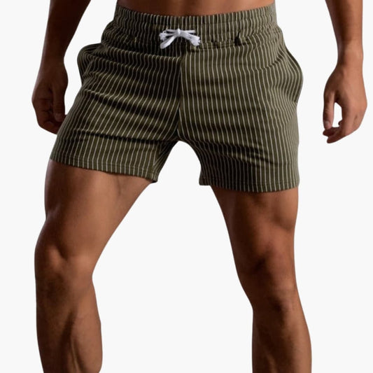 Men's Striped Elastic Waist Shorts - Vonnera