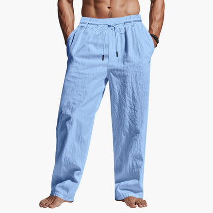 Men's Relaxed Fit Elastic Waist Pants With Pockets