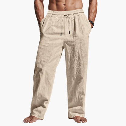 Men's Relaxed Fit Elastic Waist Pants With Pockets