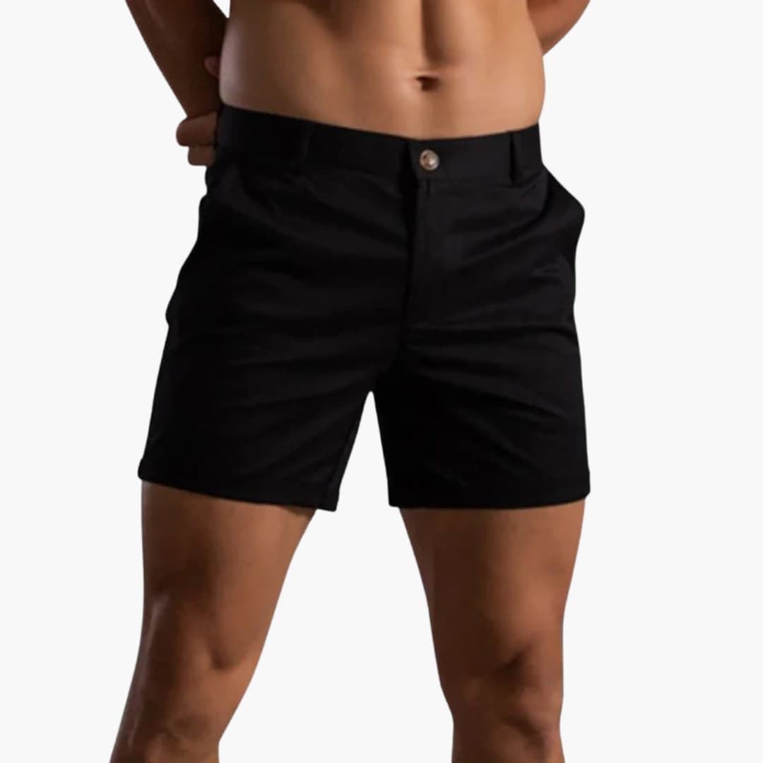 Men's Summer Shorts Button Closure Belt Loops