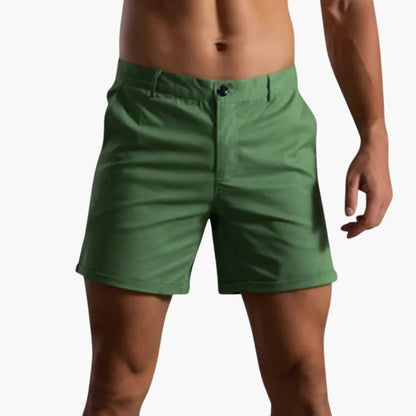 Men's Summer Shorts Button Closure Belt Loops