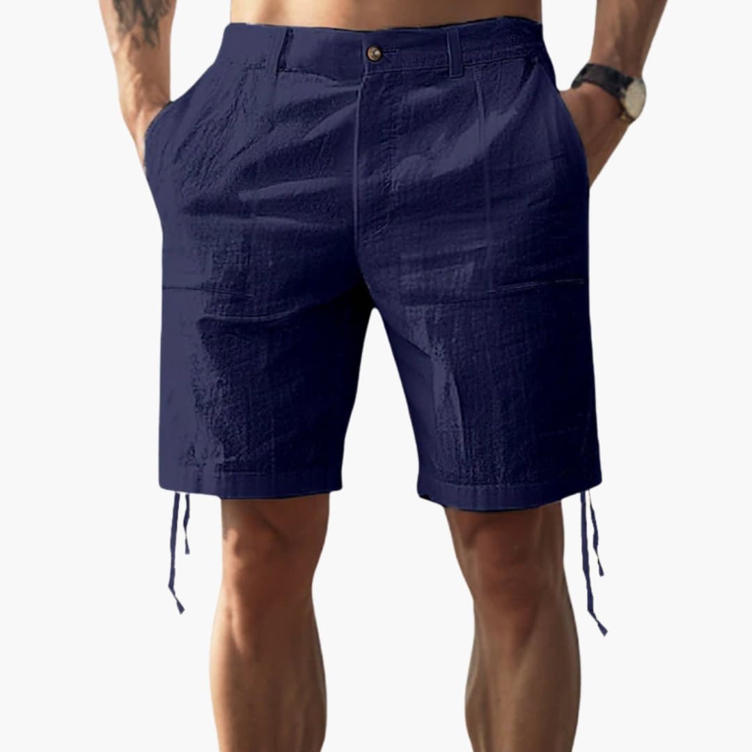 Men's Elastic Waist Straight Shorts