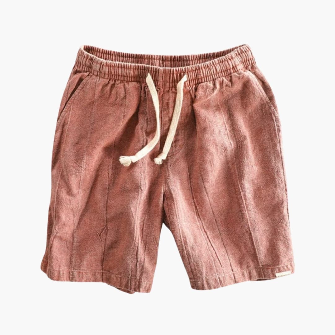 Men's Elastic Waist Shorts Drawstring Closure
