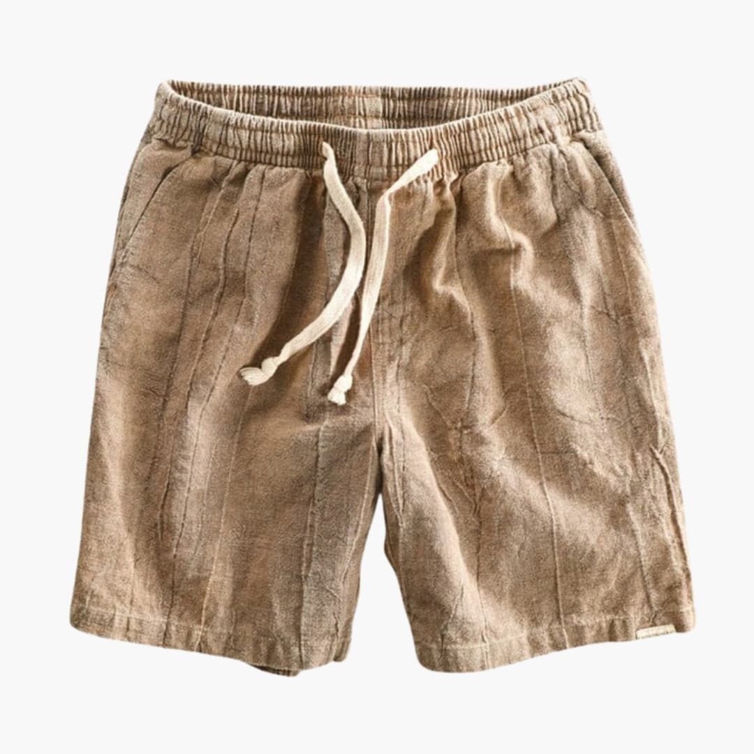 Men's Elastic Waist Shorts Drawstring Closure - Vonnera