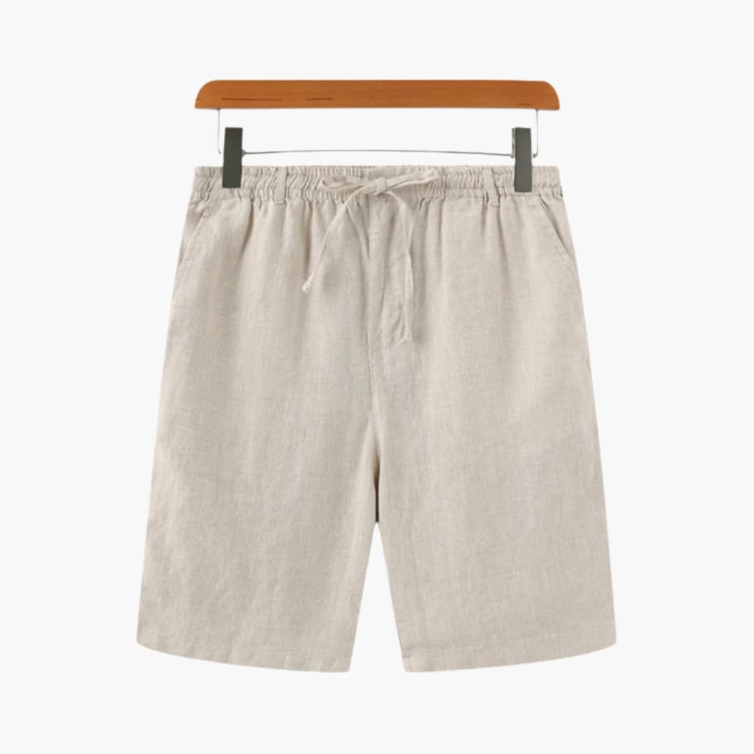 Men's Elastic Waist Shorts with Side Pockets - Vonnera