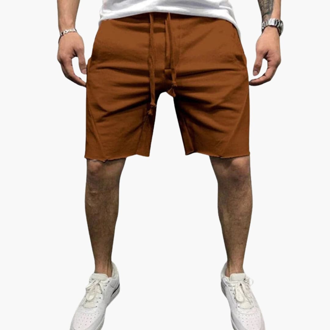 Men's Straight Leg Shorts Elastic Waistband