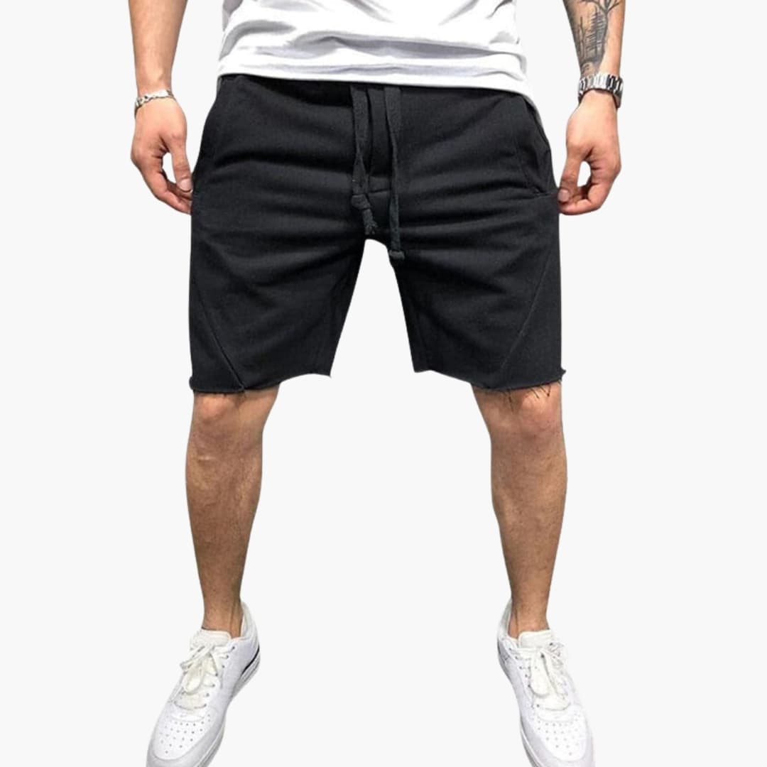 Men's Straight Leg Shorts Elastic Waistband