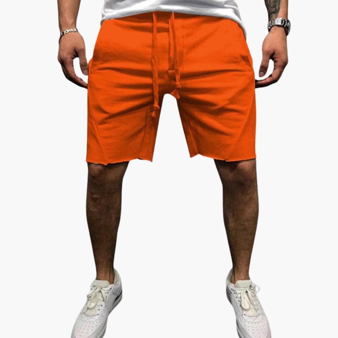 Men's Straight Leg Shorts Elastic Waistband