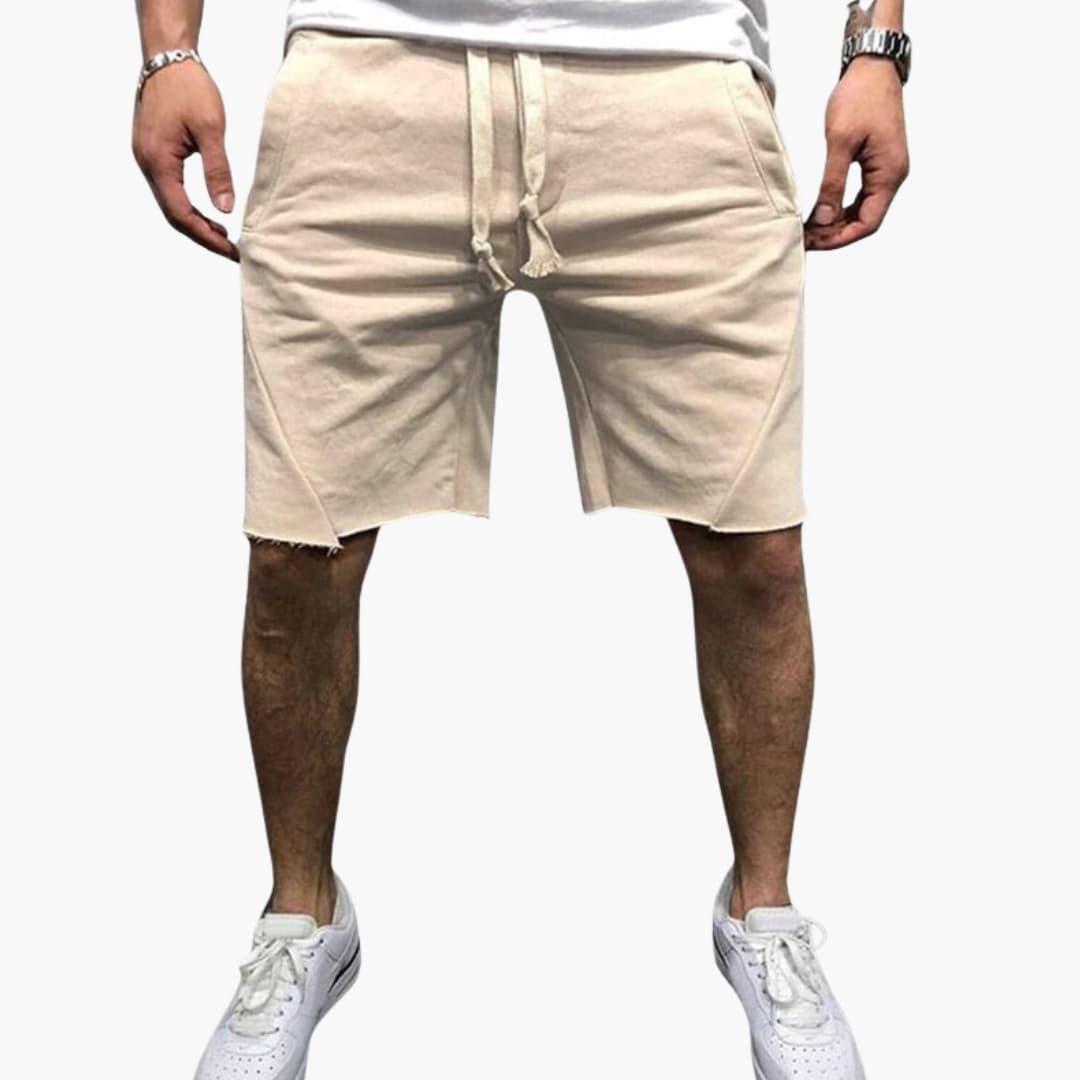Men's Straight Leg Shorts Elastic Waistband