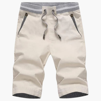 Men's Elastic Waist Shorts Turn-Up Hem - Vonnera