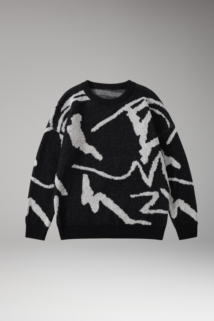 Men's Crew Neck Long Sleeve Sweater - Vonnera