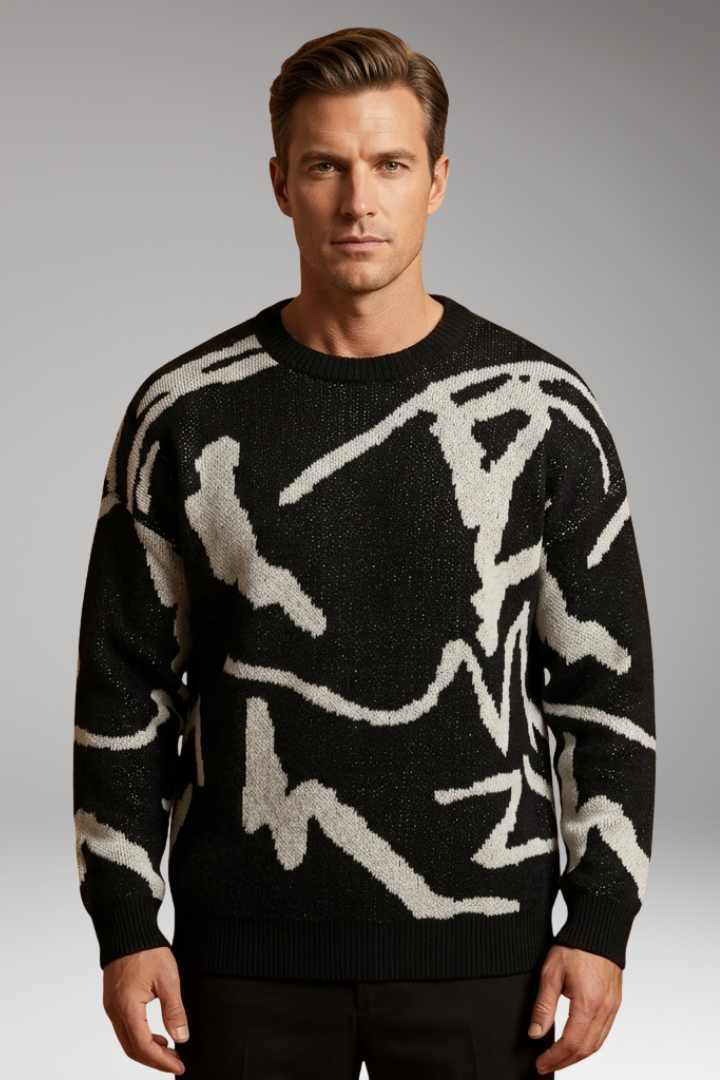 Men's Crew Neck Long Sleeve Sweater