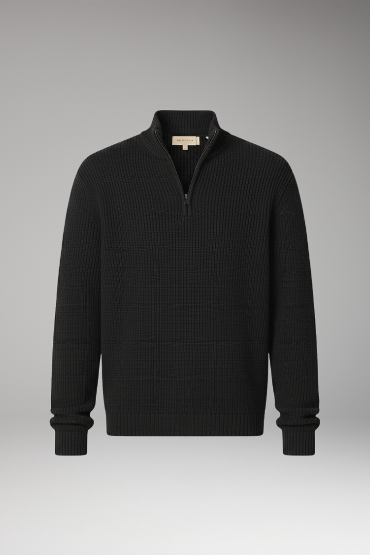 Men's Half-Zip Sweater Stand Collar - Vonnera
