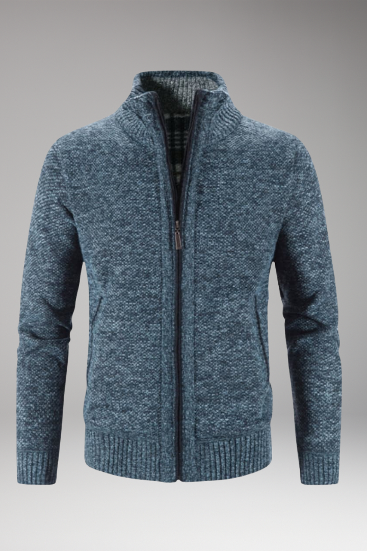 Men's Zip Sweater Stand-Up Collar - Vonnera