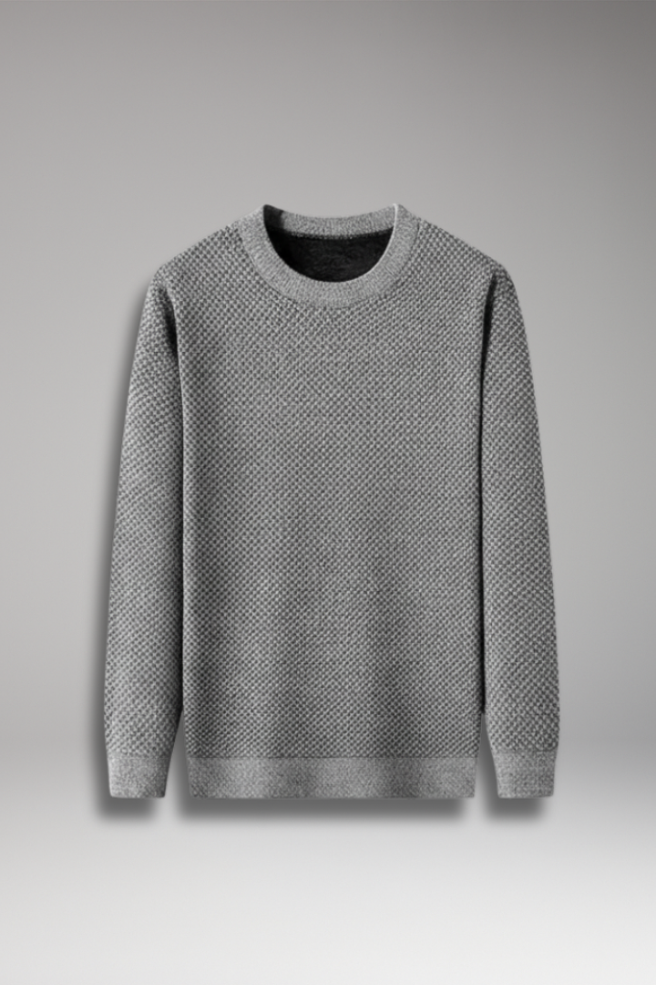 Men's Textured Knit Sweater Long Sleeves - Vonnera