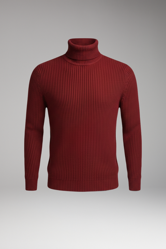 Men's Turtleneck Sweater Ribbed - Vonnera