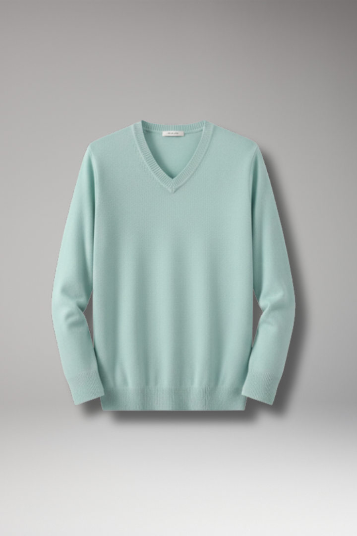 Men's V Neck Sweater Loose Fit - Vonnera