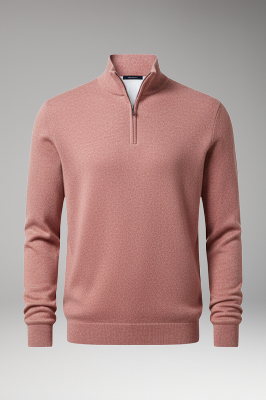Men's Zip Neck Sweater Textured - Vonnera
