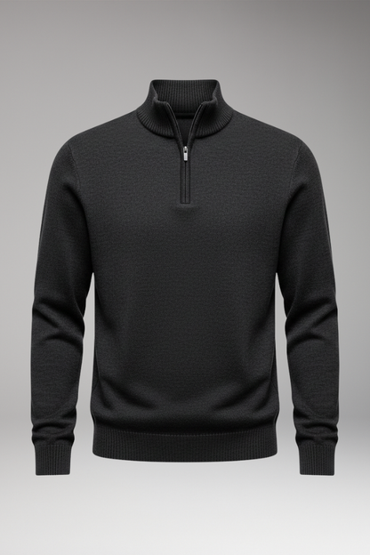 Men's Half-Zip Sweatshirt Ribbed Cuffs - Vonnera