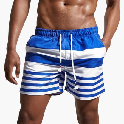 Men's Swim Shorts Drawstring Striped