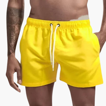 Men's Water-Resistant Swim Shorts Elastic Waistband