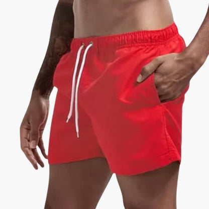Men's Water-Resistant Swim Shorts Elastic Waistband
