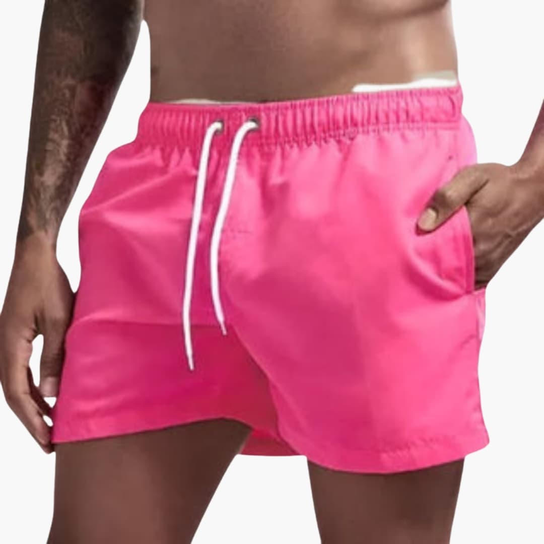 Men's Water-Resistant Swim Shorts Elastic Waistband
