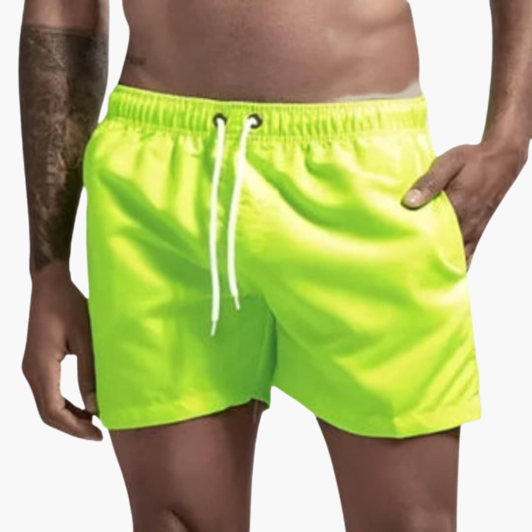 Men's Water-Resistant Swim Shorts Elastic Waistband