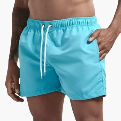 Men's Water-Resistant Swim Shorts Elastic Waistband