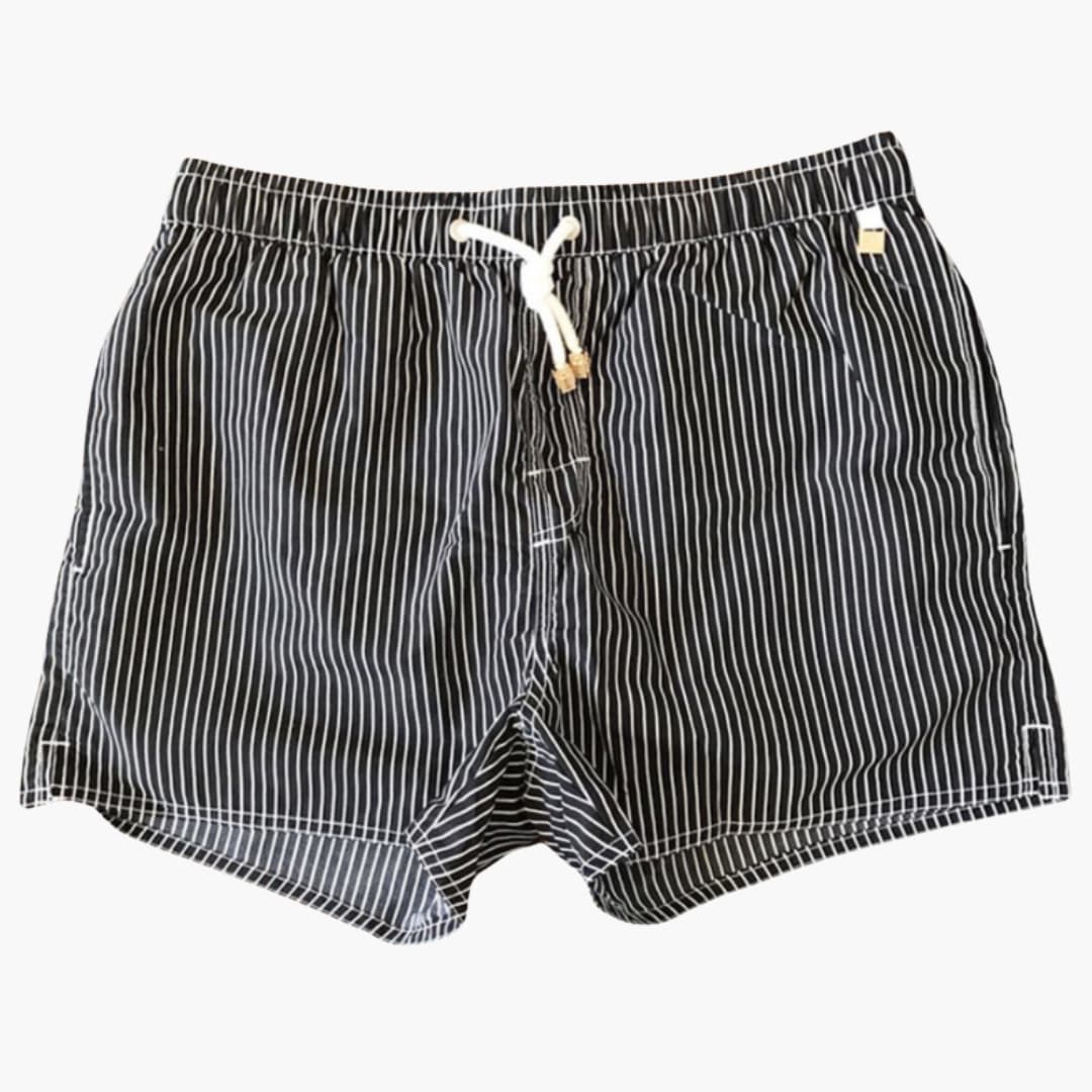Men's Striped Swim Shorts Adjustable Drawstring - Vonnera