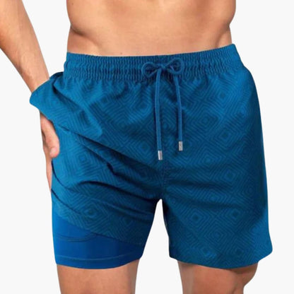 Men's Swim Trunks Drawstring Waist Pockets