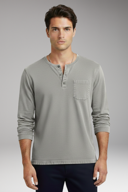 Men's Casual T-Shirt Cotton Round NeckPocket