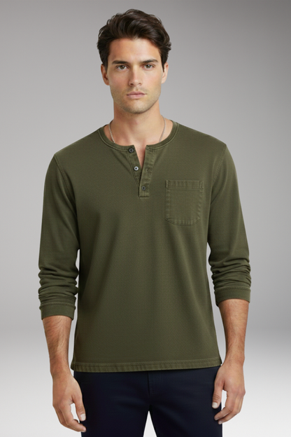 Men's Casual T-Shirt Cotton Round NeckPocket