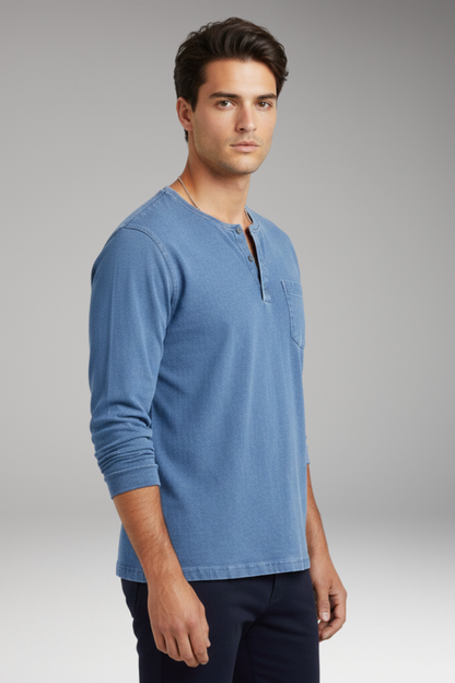 Men's Casual T-Shirt Cotton Round NeckPocket