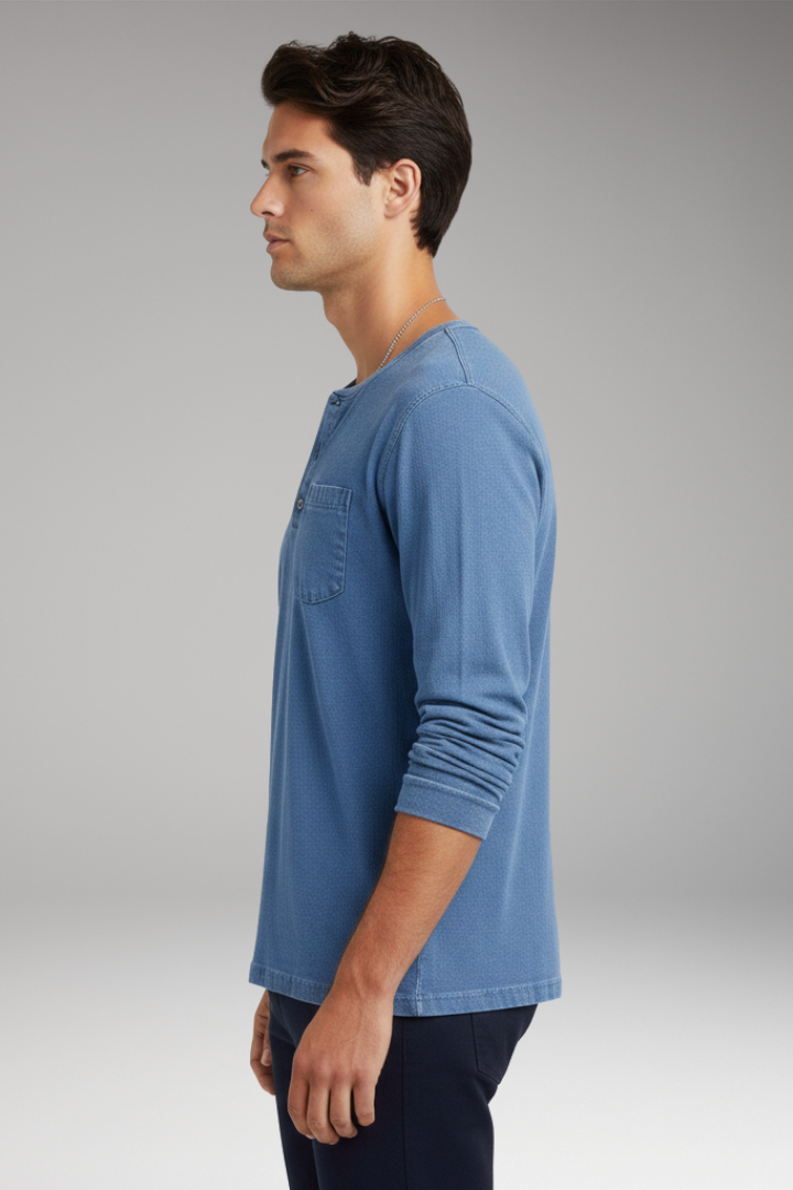 Men's Casual T-Shirt Cotton Round NeckPocket
