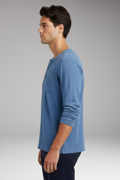 Men's Casual T-Shirt Cotton Round NeckPocket