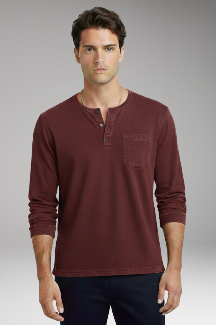Men's Casual T-Shirt Cotton Round NeckPocket
