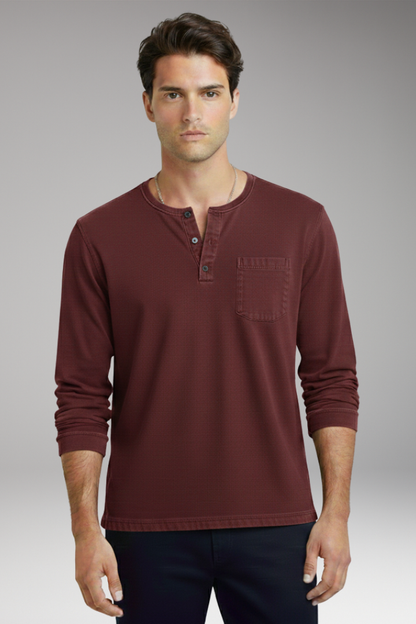 Men's Casual T-Shirt Cotton Round NeckPocket