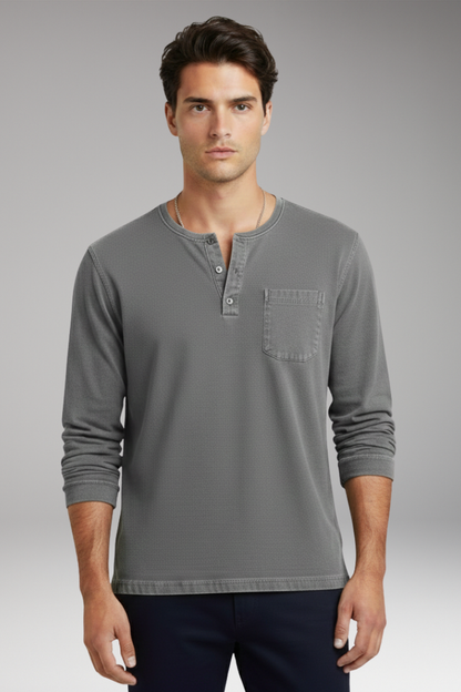 Men's Casual T-Shirt Cotton Round NeckPocket