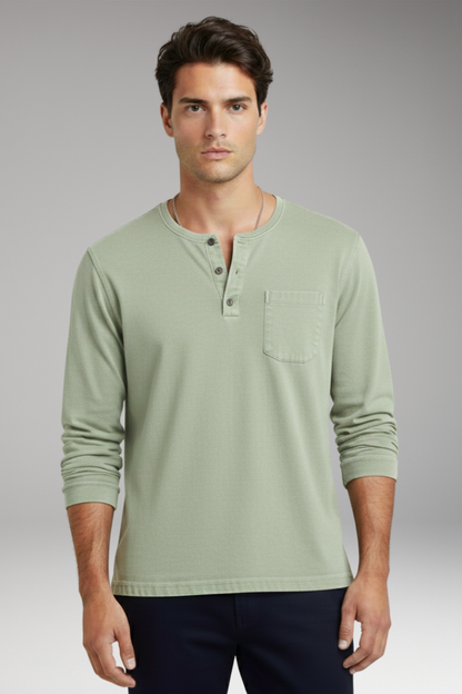Men's Casual T-Shirt Cotton Round NeckPocket