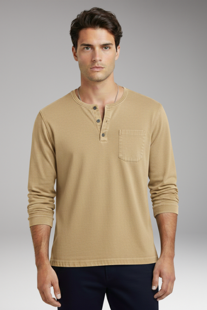 Men's Casual T-Shirt Cotton Round NeckPocket