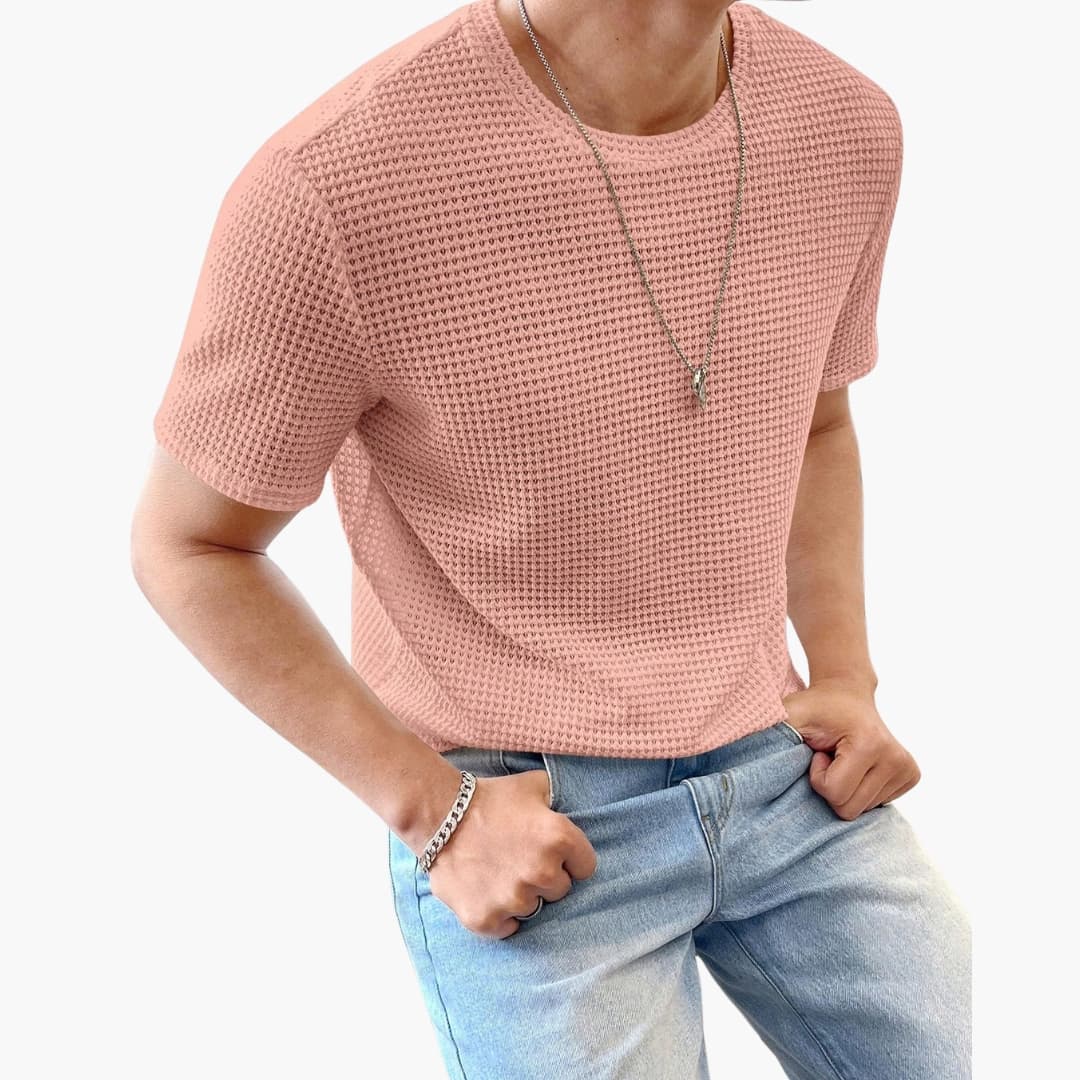 Men's Short Sleeve Crew Neck T-Shirt Textured - Vonnera
