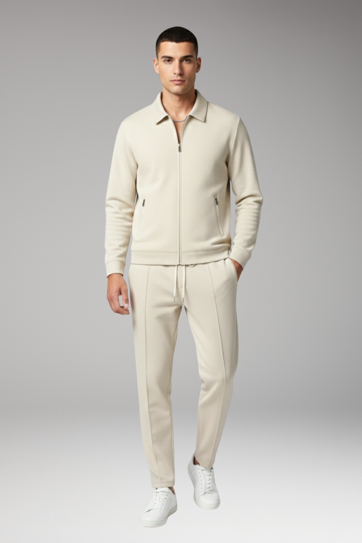Men's Tracksuit Set Zip Jacket Tapered Pants