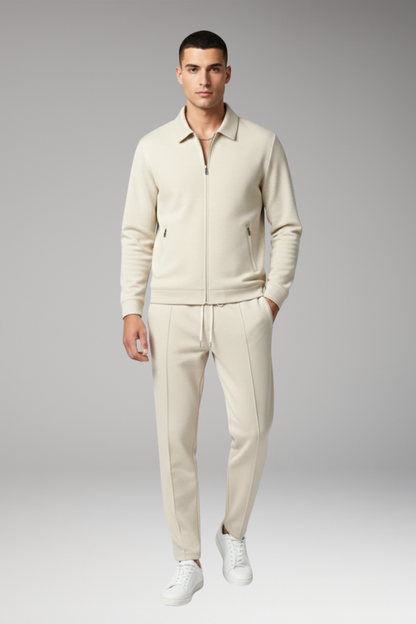 Men's Tracksuit Set Zip Jacket Tapered Pants