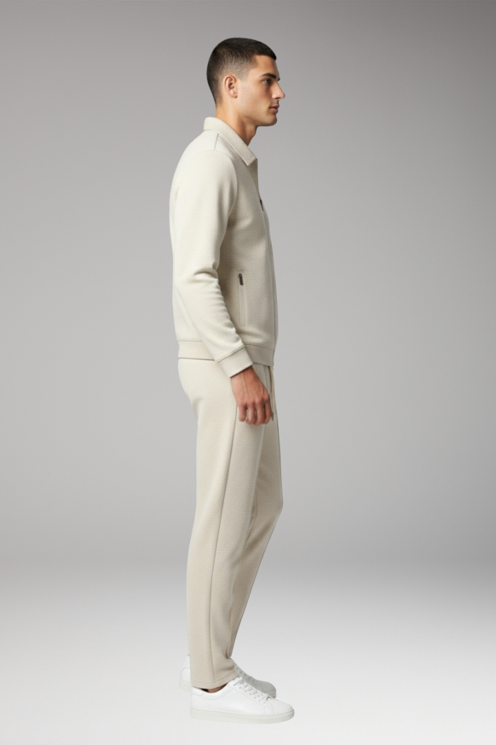 Men's Tracksuit Set Zip Jacket Tapered Pants