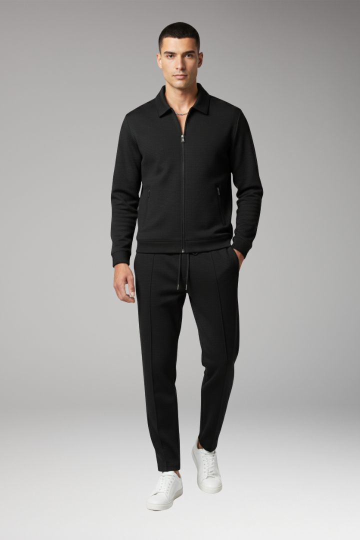 Men's Tracksuit Set Zip Jacket Tapered Pants