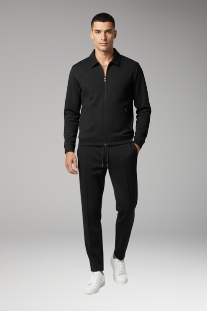 Men's Tracksuit Set Zip Jacket Tapered Pants