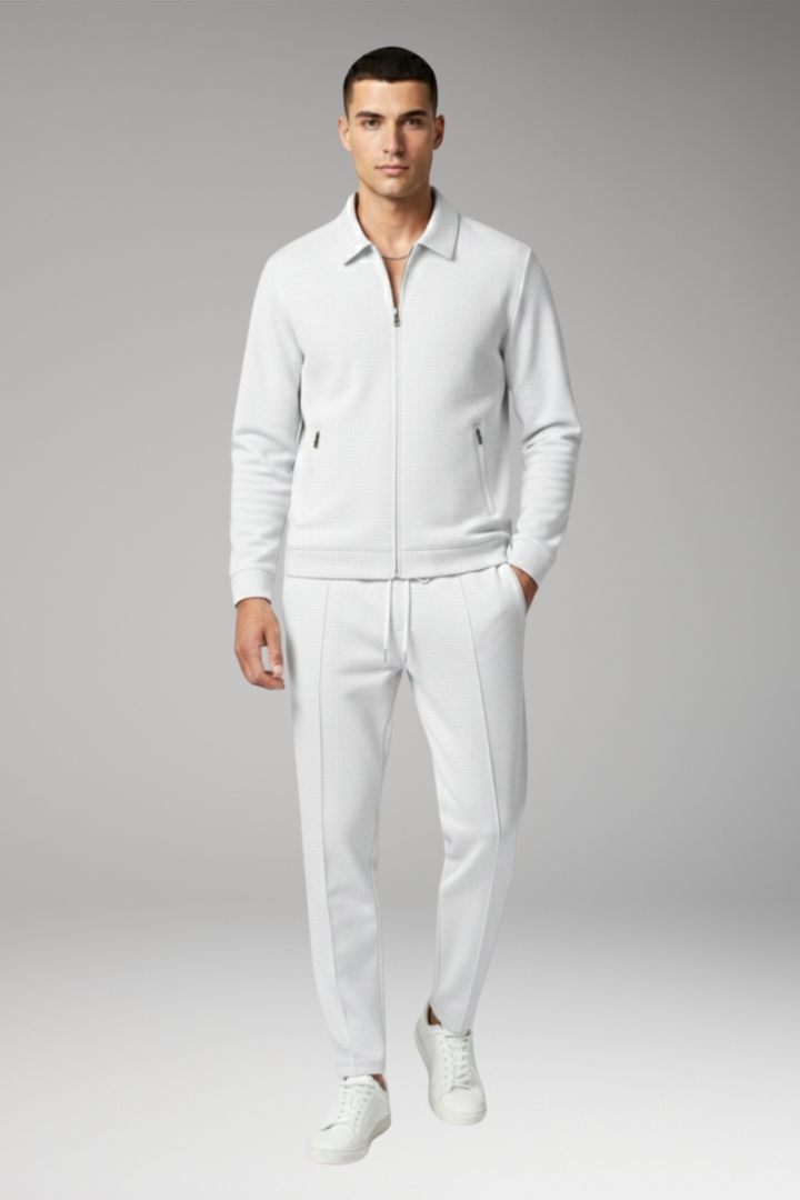 Men's Tracksuit Set Zip Jacket Tapered Pants