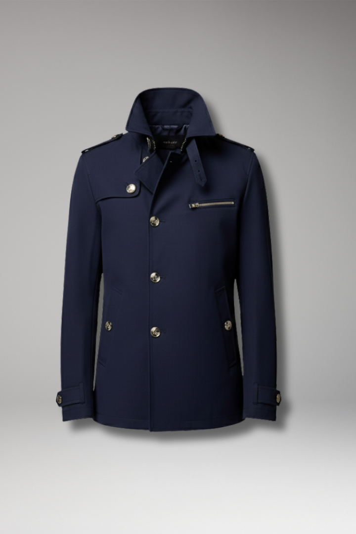 Men's Trench Coat Button Front Cotton Tan - Vonnera